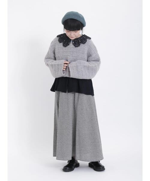 Samansa Mos2(サマンサ モスモス)の「モヘヤ調プルオーバーニット(ニット/セーター・レディース・オレンジ/グリーン/グレー/キナリ・F)」の14枚目の写真