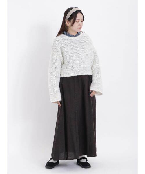 Samansa Mos2(サマンサ モスモス)の「モヘヤ調プルオーバーニット(ニット/セーター・レディース・オレンジ/グリーン/グレー/キナリ・F)」の20枚目の写真