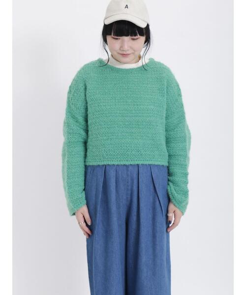 Samansa Mos2(サマンサ モスモス)の「モヘヤ調プルオーバーニット(ニット/セーター・レディース・オレンジ/グリーン/グレー/キナリ・F)」の21枚目の写真