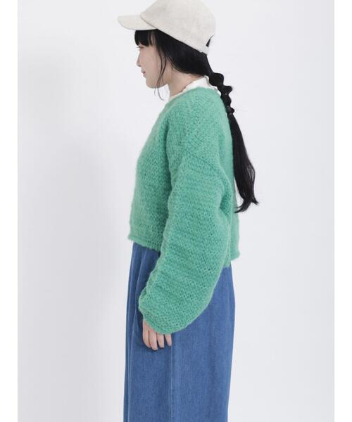 Samansa Mos2(サマンサ モスモス)の「モヘヤ調プルオーバーニット(ニット/セーター・レディース・オレンジ/グリーン/グレー/キナリ・F)」の22枚目の写真