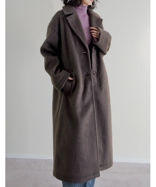 2025 WINTER PRE ORDER]ウールタッチシャギーチェスターロングコート