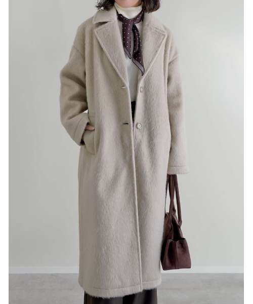 2025 WINTER PRE ORDER]ウールタッチシャギーチェスターロングコート