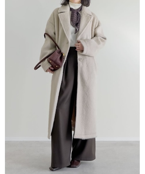 2025 WINTER PRE ORDER]ウールタッチシャギーチェスターロングコート
