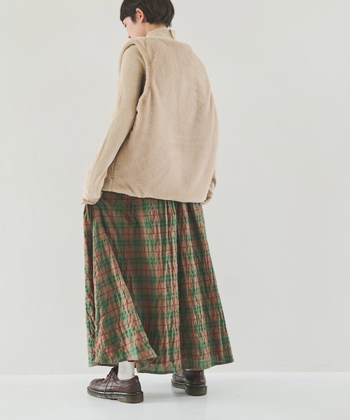 Crisp(クリスプ)の「チェックタックギャザースカート(スカート・レディース・ピンク/グリーン・FREE)」の17枚目の写真