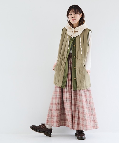 Crisp(クリスプ)の「チェックタックギャザースカート(スカート・レディース・ピンク/グリーン・FREE)」の19枚目の写真