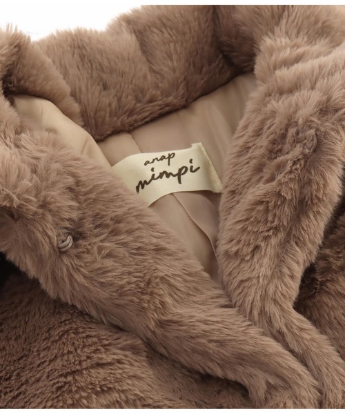 anap mimpi（アナップミンピ）の「ステンカラーフェイクファーコート（ブルゾン・レディース・ミント/モカ・FREE）」の19枚目の写真