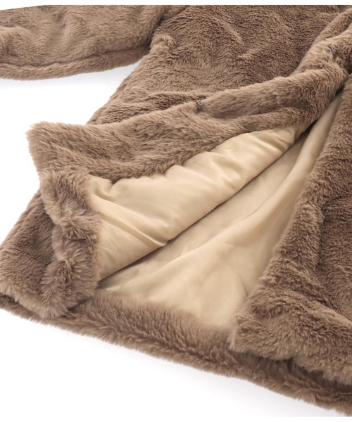 anap mimpi（アナップミンピ）の「ステンカラーフェイクファーコート（ブルゾン・レディース・ミント/モカ・FREE）」の20枚目の写真