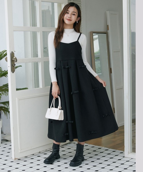 【新品未使用】リボンプリーツドレスメゾンスペシャルキャミワンピース MAISON SPECIAL（メゾンスペシャル）の「Ribbon Pleats Dress
