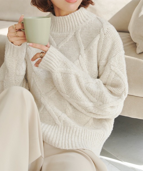 美品✨パラスパレス ニットトップス モックネック ラクーン 日本製 サイズ0 美品✨パラスパレス ニットトップス モックネック ラクーン 日本製 サイズ0