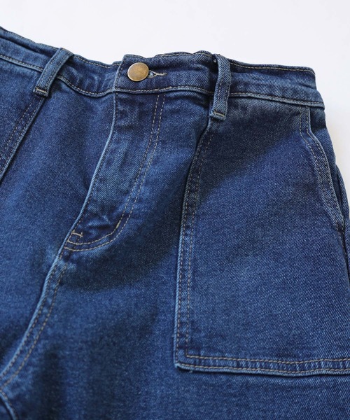 evernavy(エバーネイビー)の「ストレッチ裏微起毛ベイカーデニムパンツ(デニムパンツ・レディース・ブルー・M/L)」の21枚目の写真