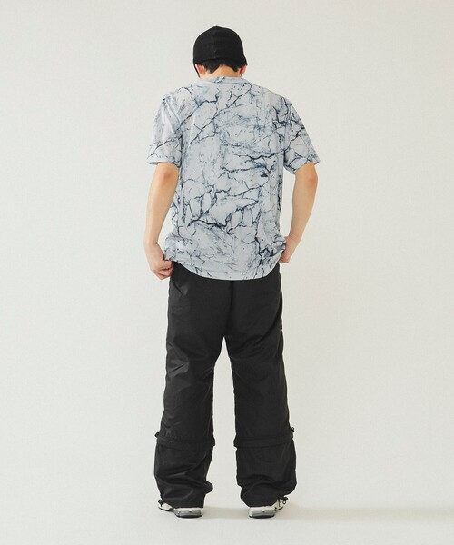 BEAMS（ビームス）の「BEAMS / メッシュ プリント ルーズTシャツ（Tシャツ/カットソー・メンズ・ブラック/その他/ホワイト・S/M/L/XL）」の9枚目の写真