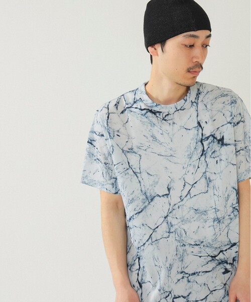 BEAMS（ビームス）の「BEAMS / メッシュ プリント ルーズTシャツ（Tシャツ/カットソー・メンズ・ブラック/その他/ホワイト・S/M/L/XL）」の10枚目の写真