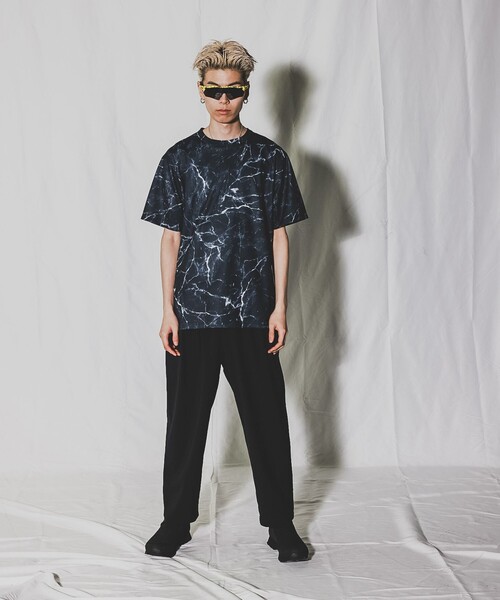 BEAMS（ビームス）の「BEAMS / メッシュ プリント ルーズTシャツ（Tシャツ/カットソー・メンズ・ブラック/その他/ホワイト・S/M/L/XL）」の11枚目の写真