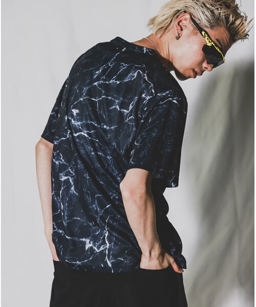 BEAMS（ビームス）の「BEAMS / メッシュ プリント ルーズTシャツ（Tシャツ/カットソー・メンズ・ブラック/その他/ホワイト・S/M/L/XL）」の17枚目の写真