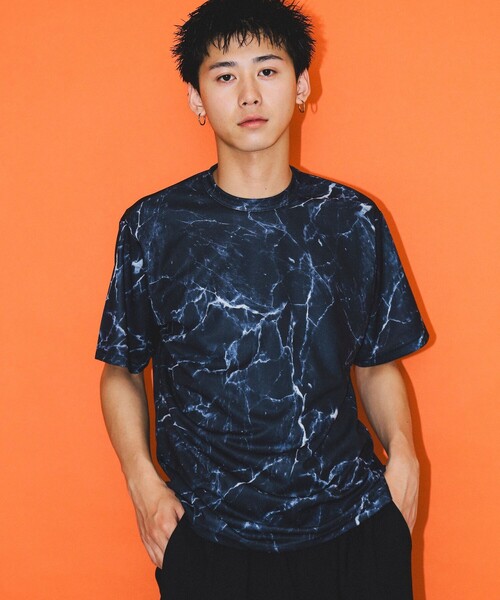 BEAMS（ビームス）の「BEAMS / メッシュ プリント ルーズTシャツ（Tシャツ/カットソー・メンズ・ブラック/その他/ホワイト・S/M/L/XL）」の19枚目の写真