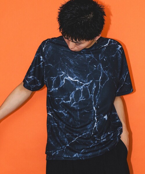 BEAMS（ビームス）の「BEAMS / メッシュ プリント ルーズTシャツ（Tシャツ/カットソー・メンズ・ブラック/その他/ホワイト・S/M/L/XL）」の20枚目の写真