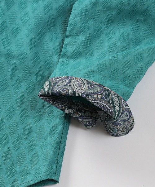 MEN'S BIGI（メンズビギ）の「コットンダイヤジャガードパナマメッシュシャツ（シャツ/ブラウス・メンズ・ホワイト/ネイビー/エメラルド・01/02/03/04）」の17枚目の写真