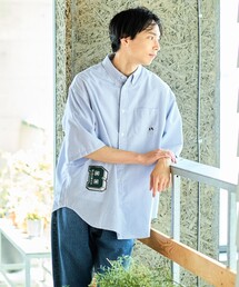 BEAMS HEART | BEAMS HEART / レタード オックス ビッグ ショートスリーブ シャツ(シャツ/ブラウス)