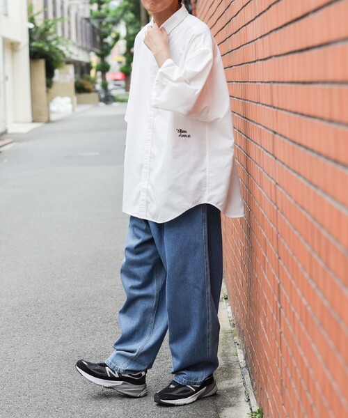 BEAMS HEART（ビームスハート）の「BEAMS HEART / レタード オックス ビッグ ショートスリーブ シャツ（シャツ/ブラウス・メンズ・ブラック/ネイビー/ホワイト・SMALL/MEDIUM/LARGE）」の5枚目の写真