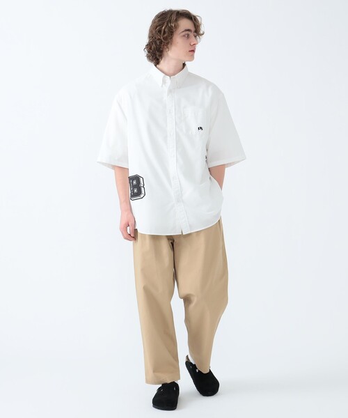 BEAMS HEART（ビームスハート）の「BEAMS HEART / レタード オックス ビッグ ショートスリーブ シャツ（シャツ/ブラウス・メンズ・ブラック/ネイビー/ホワイト・SMALL/MEDIUM/LARGE）」の17枚目の写真