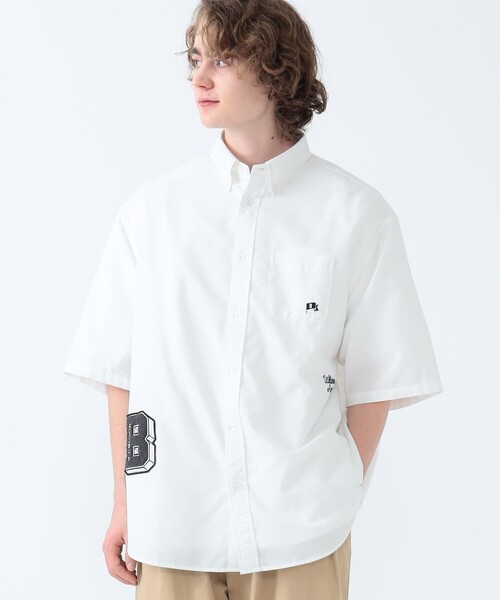 BEAMS HEART（ビームスハート）の「BEAMS HEART / レタード オックス ビッグ ショートスリーブ シャツ（シャツ/ブラウス・メンズ・ブラック/ネイビー/ホワイト・SMALL/MEDIUM/LARGE）」の21枚目の写真