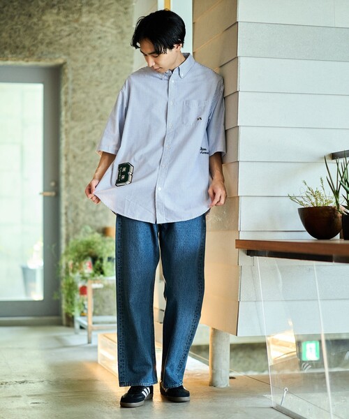 ハンティントンクラブ] 長袖サッカーシャツ メンズ ストライプ 3色組