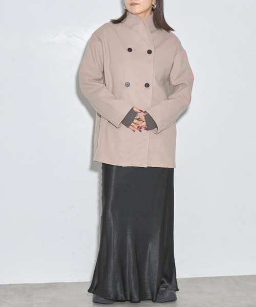 leimn（レイムン）の「ジャケットコート（テーラードジャケット・レディース・ベージュ/グレー・FREE）」の11枚目の写真