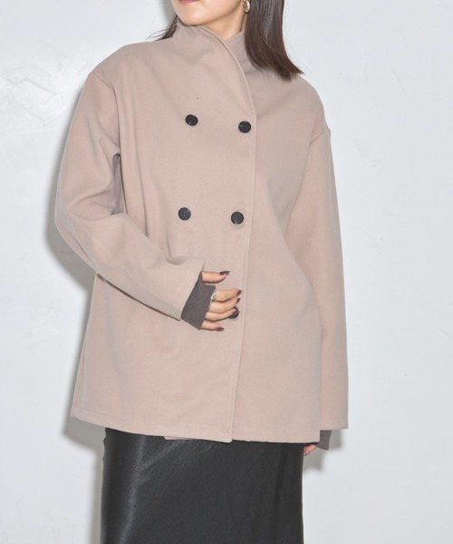 leimn（レイムン）の「ジャケットコート（テーラードジャケット・レディース・ベージュ/グレー・FREE）」の10枚目の写真