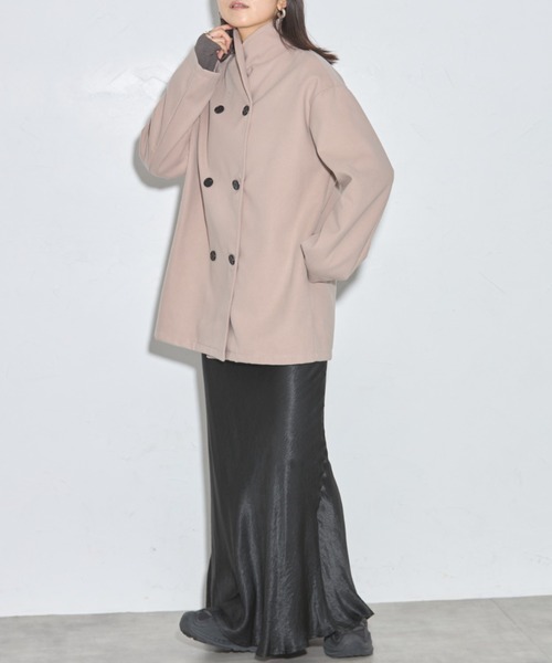 leimn（レイムン）の「ジャケットコート（テーラードジャケット・レディース・ベージュ/グレー・FREE）」の9枚目の写真
