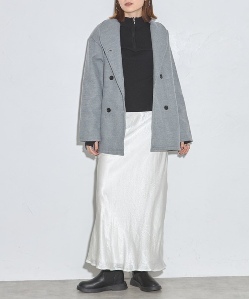 leimn（レイムン）の「ジャケットコート（テーラードジャケット・レディース・ベージュ/グレー・FREE）」の3枚目の写真