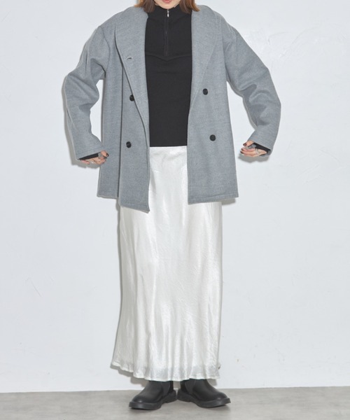 leimn（レイムン）の「ジャケットコート（テーラードジャケット・レディース・ベージュ/グレー・FREE）」の5枚目の写真