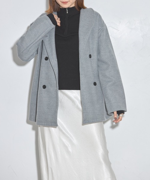 leimn（レイムン）の「ジャケットコート（テーラードジャケット・レディース・ベージュ/グレー・FREE）」の7枚目の写真