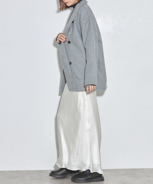leimn（レイムン）の「ジャケットコート（テーラードジャケット・レディース・ベージュ/グレー・FREE）」の6枚目の写真