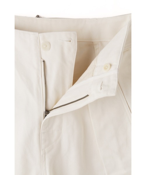 MHL. SOFT COTTON DRILL チノパン白