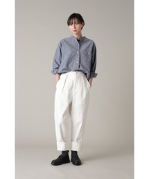 美品 MHL クロップドコットントラウザーズ 3 ブラウン 81004020b_b_15_215.jpg