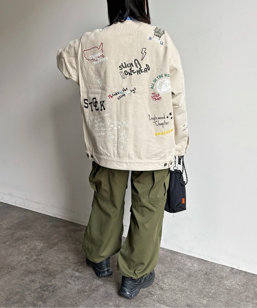 CPCM(シーピーシーエム)の「落書きデニムカバーオール(デニムジャケット・メンズ・ネイビー/アイボリー・M/L)」の18枚目の写真