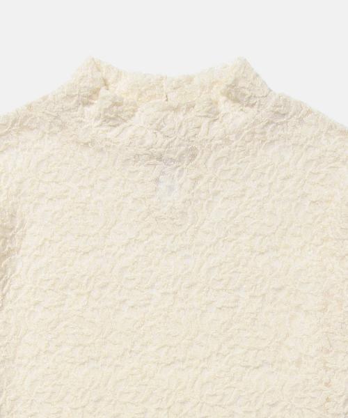 BEAMS LIGHTS Women's（ビームスライツ ウィメンズ）の「BEAMS LIGHTS / レースロングスリーブプルオーバー（シャツ/ブラウス・レディース・ホワイト系その他/ブラック・36/38）」の8枚目の写真