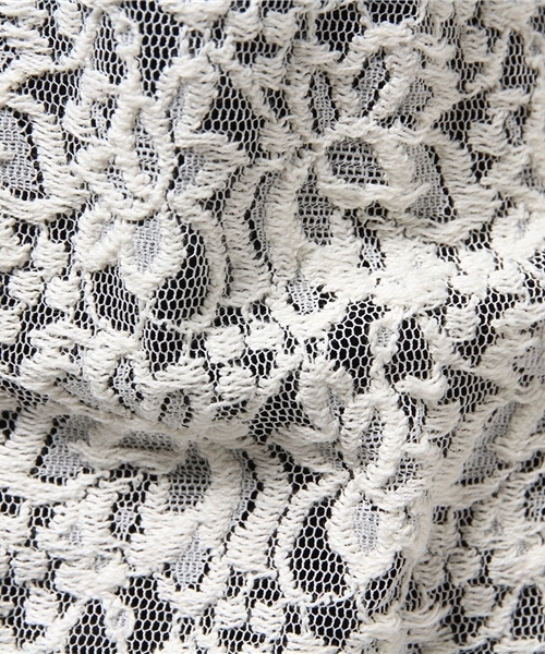 BEAMS LIGHTS Women's（ビームスライツ ウィメンズ）の「BEAMS LIGHTS / レースロングスリーブプルオーバー（シャツ/ブラウス・レディース・ホワイト系その他/ブラック・36/38）」の5枚目の写真