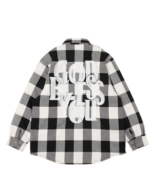 GOD BLESS YOU CHECK SHIRTS JACKET