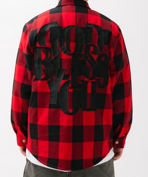 GOD BLESS YOU(ゴッドブレスユー)の「GOD BLESS YOU CHECK SHIRTS JACKET(その他アウター・メンズ・レッド/ブラック・M/L)」の4枚目の写真