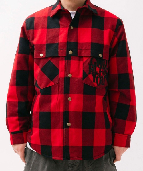 GOD BLESS YOU(ゴッドブレスユー)の「GOD BLESS YOU CHECK SHIRTS JACKET(その他アウター・メンズ・レッド/ブラック・M/L)」の8枚目の写真