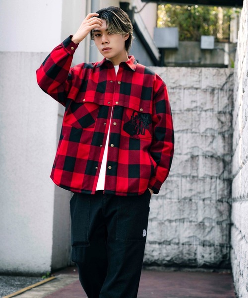 GOD BLESS YOU(ゴッドブレスユー)の「GOD BLESS YOU CHECK SHIRTS JACKET(その他アウター・メンズ・レッド/ブラック・M/L)」の15枚目の写真
