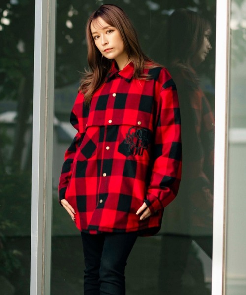GOD BLESS YOU(ゴッドブレスユー)の「GOD BLESS YOU CHECK SHIRTS JACKET(その他アウター・メンズ・レッド/ブラック・M/L)」の3枚目の写真