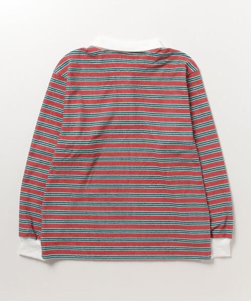 BEAVER(ビーバー)の「B omnivore/ビーオムニボー Pile Border POLO(ポロシャツ・メンズ・レッド/その他18/ホワイト・L/M)」の4枚目の写真