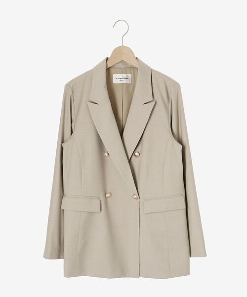 le.coeur blanc（ルクールブラン）の「ダブルブレストジャケット（その他アウター・レディース・モカ/ネイビー・38）」の3枚目の写真