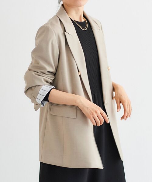 le.coeur blanc（ルクールブラン）の「ダブルブレストジャケット（その他アウター・レディース・モカ/ネイビー・38）」の8枚目の写真