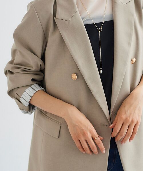 le.coeur blanc（ルクールブラン）の「ダブルブレストジャケット（その他アウター・レディース・モカ/ネイビー・38）」の10枚目の写真