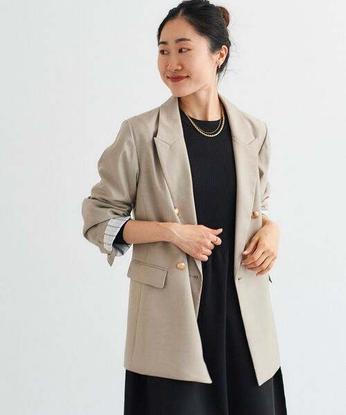 le.coeur blanc（ルクールブラン）の「ダブルブレストジャケット（その他アウター・レディース・モカ/ネイビー・38）」の11枚目の写真