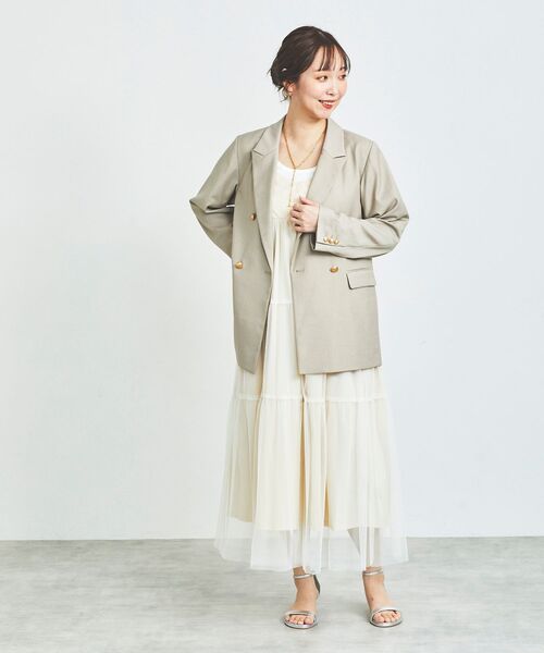 le.coeur blanc（ルクールブラン）の「ダブルブレストジャケット（その他アウター・レディース・モカ/ネイビー・38）」の14枚目の写真