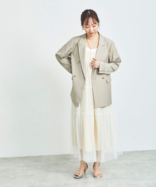 le.coeur blanc（ルクールブラン）の「ダブルブレストジャケット（その他アウター・レディース・モカ/ネイビー・38）」の15枚目の写真